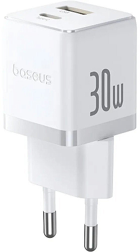 Baseus Palm Fast Charger C+U 30W EU P1011160A213-01 (белый)