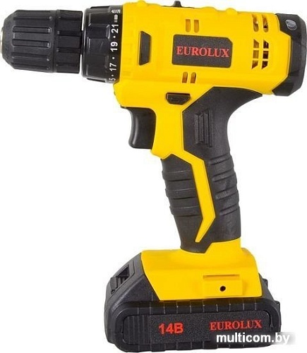 Дрель-шуруповерт Eurolux ДА-14/2Li 72/14/39 (с 2-мя АКБ, кейс)
