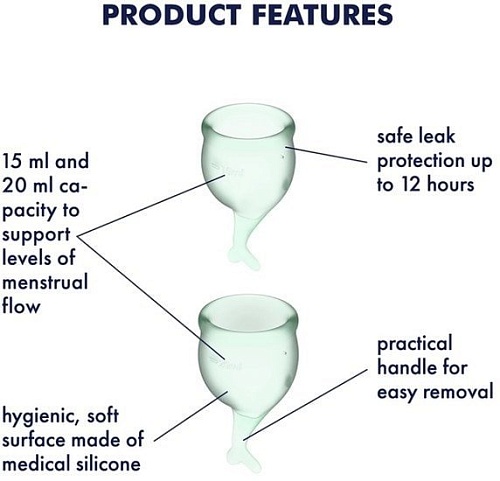 Менструальная чаша Satisfyer Feel Secure (салатовый)