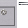 Кухонная мойка Aquasanita Tesa SQT100W + Akvaduo 2663 (алюметаллик 202/хром 001)
