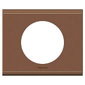 Рамка Legrand Celiane 69281 (Кожа крем-Карамель)