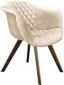 Стул с подлокотниками Sheffilton SHT-ST31-С2/S39 (кремовый/темный орех)