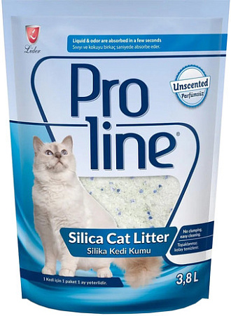 Наполнитель для туалета Proline Silica Unscented без запаха 3.8 л