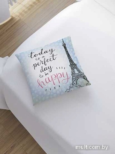 Чехол на подушку JoyArty Идеальный день быть счастливым sl_16245