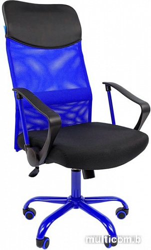 Кресло CHAIRMAN 610 CMet (черный/красный)