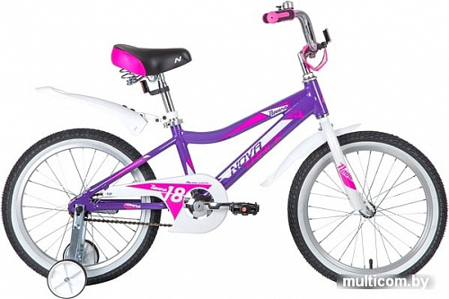 Детский велосипед Novatrack Novara 18 2020 185ANOVARA.LC20 (фиолетовый/белый)