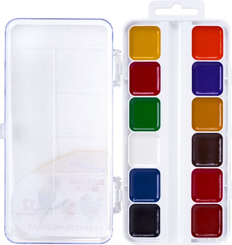 Акварельные краски Юнландия Веселый шмель 192362 (12 цв)