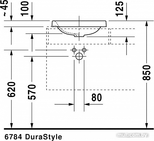 Умывальник Duravit DuraStyle 43x43 [0372430000]