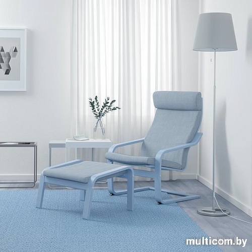 Стул-кресло Ikea Поэнг (дубовый шпон беленый/хилларед бежевый) 492.867.65