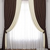 Комплект штор и гардин Pasionaria Латур 480x230 (3 шт, сливочный/венге)