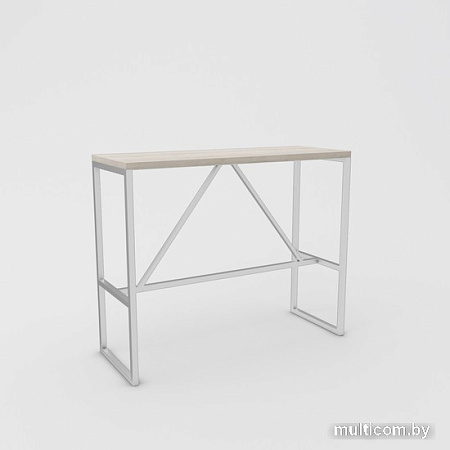 Барный стол Hype Mebel Дельта 120x55 (белый/древесина белая)