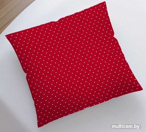Чехол на подушку JoyArty Белый горошек на красном фоне sl_148707V1