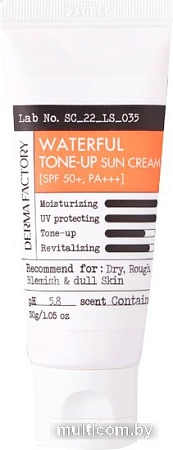 Крем солнцезащитный Derma Factory Увлажняющий Waterful Tone-Up Sun Cream SPF 50+ PA+++ (30 мл)