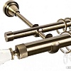 Карниз для штор АС ФОРОС Grace D25Г/16Г + наконечники Корона (1.4 м, антик)