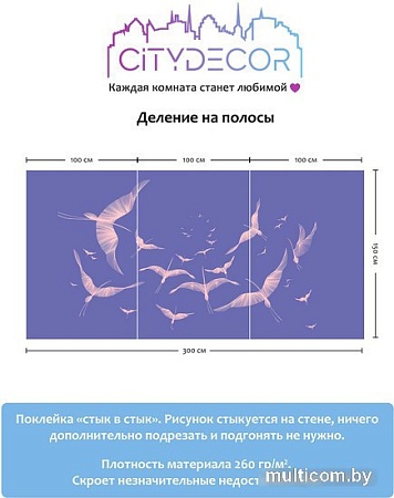 Виниловые обои Citydecor Perfect Lines 14 300x150