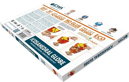 Сборная модель EWA Глобус-икосаэдр (красный)