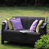 Садовый диван Keter Corfu II Love Seat 258946 (коричневый)