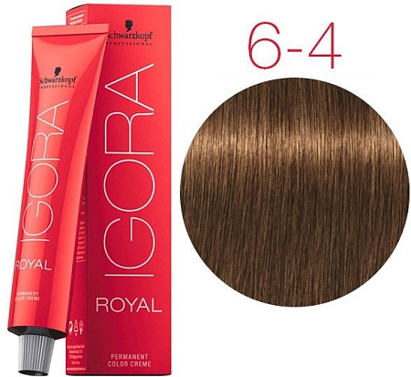 Крем-краска для волос Schwarzkopf Professional Igora Royal Permanent Color Creme 6-4 60 мл