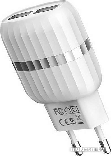 Сетевое зарядное Borofone BA24A Lightning (белый)