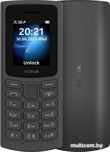 Мобильный телефон Nokia 105 4G Dual SIM (черный)