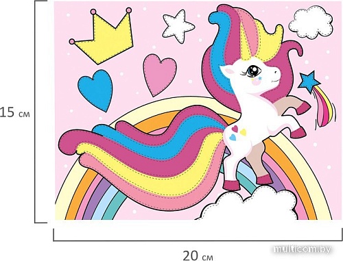 Набор для создания поделок/игрушек Юнландия Аппликация из фольги. Пони 662384