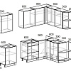 Готовая кухня Интермебель Микс Топ-16 2.1x1.6м правая (дуб каньон-вудлайн кремовый-венато)