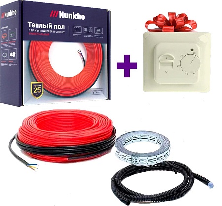 Нагревательный кабель Nunicho Etalon SHS 400Вт с терморегулятором RТС 70.26 (20м)