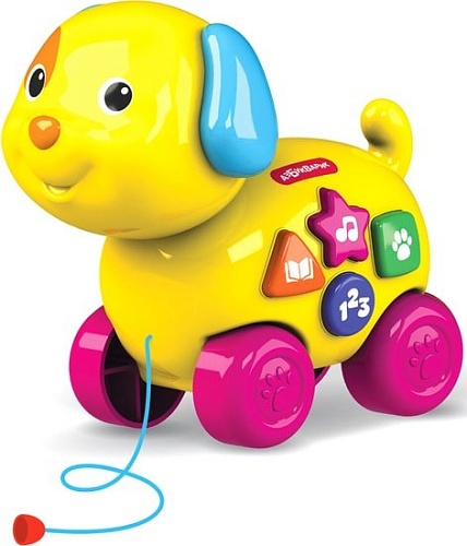 Интерактивная игрушка Азбукварик Собачка Веселая каталочка 4680019284255
