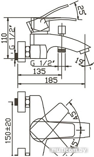 Смеситель Argo 40-05P DELTA
