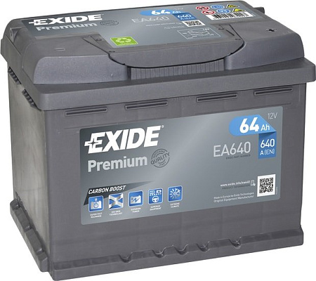 Автомобильный аккумулятор Exide Premium EA640 (64 А/ч)