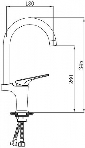 Смеситель РМС SL122W-017F (белый/золотистый)