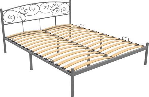 Кровать Князев Мебель Лилия 180x200 ЛЛЯ.180.200.С (серый муар)