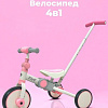 Беговел-велосипед Bubago Flint BG-FP-109-4 с ручкой (белый/розовый)