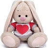 Классическая игрушка Зайка Ми в белой толстовке с сердцем 15 см SidX-360