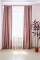Комплект штор Decoretto Штукатурка чайная роза ШЧР-K8 3x2.5 м (розовый, 2 шт)