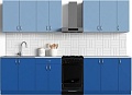 Готовая кухня S-Company Клео колор 2.5 (королевский синий/капри синий)