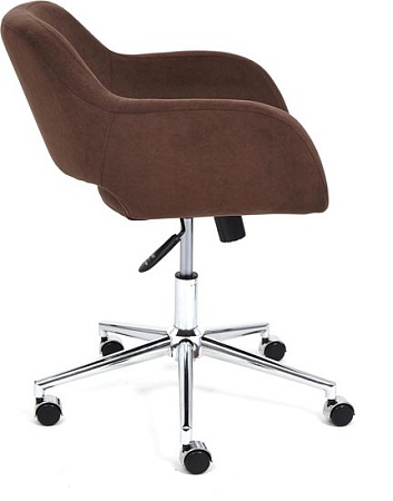 Кресло TetChair Modena (флок, хром/коричневый)