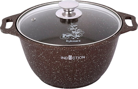 Кастрюля Kukmara Индукция кмки32а (кофейный мрамор)