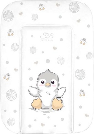 Пеленальный матрас Sweet Baby Pinguino New Grigio 48x71 (пингвин серый)