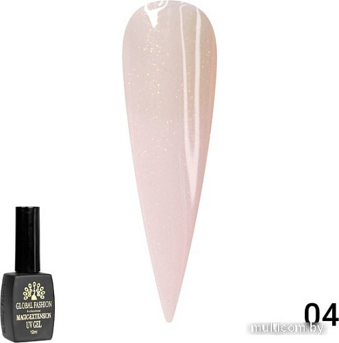 Гель Global Fashion Magic-Extension №4 с шиммером 12 мл