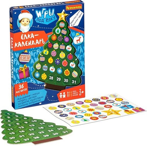 Магнитная доска Bondibon Елка-календарь ВВ4622
