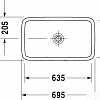 Умывальник Duravit PuraVida 69.5x41.5 (0370700000)