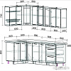 Угловая кухня Интерлиния Мила Пластик 1.2x2.3 (шоколад глянец/ваниль глянец/опал светлый)