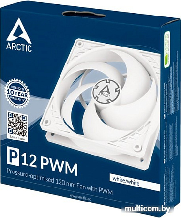 Вентилятор для корпуса Arctic P12 PWM ACFAN00171A (белый)