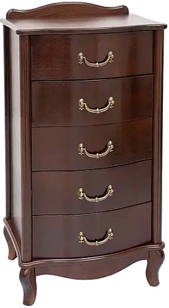Комод Мебелик Джульетта узкий 5 ящиков (орех)