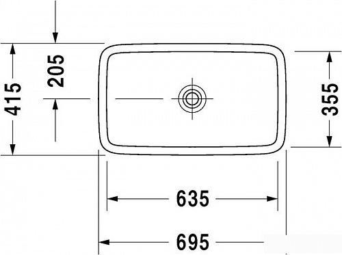 Умывальник Duravit PuraVida 69.5x41.5 (0370700000)