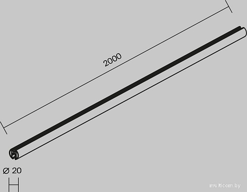 Шинопровод Maytoni Technical Busbar trunkings Levity TRX184-R-112B