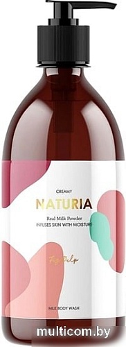 Косметика по уходу за телом Evas Гель для душа Naturia Creamy Milk Body Wash Fig Pulp 750 мл