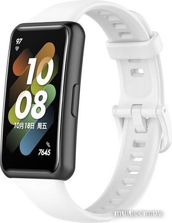 Ремешок Rumi силиконовый для Huawei Band 7 (белый)