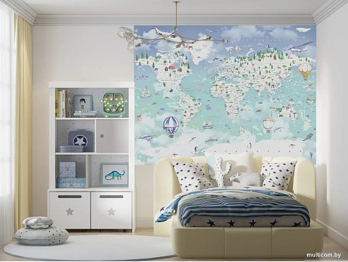 Фотообои Citydecor Детская Карта мира 357 400x260
